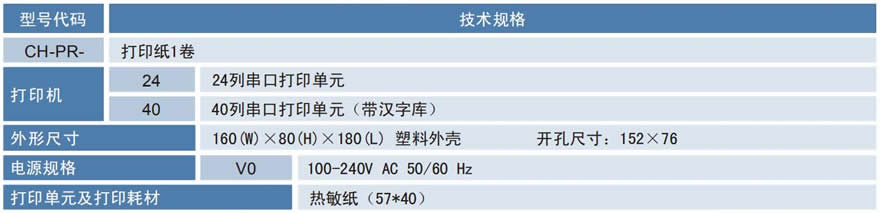 CH-PR打印單元